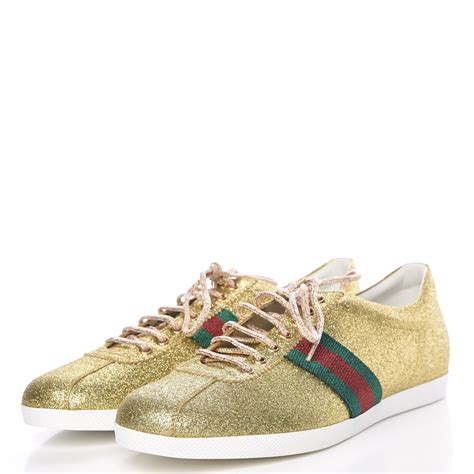 Gucci Men's Bambi Web Metallic Sneakers 